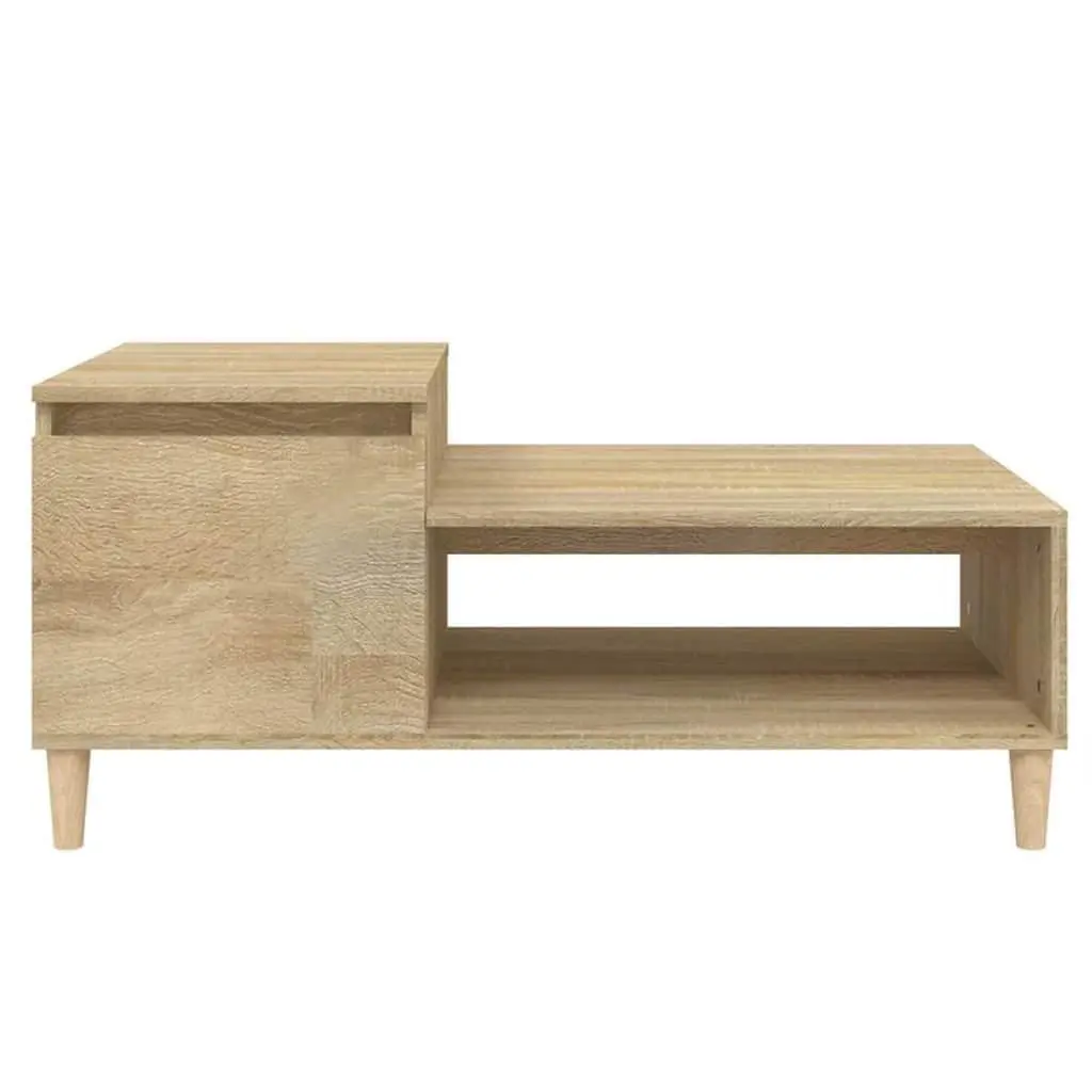 Coffee Table with Storage Compartment Sonoma Oak Engineered Wood 100 x 50 x 45 cm