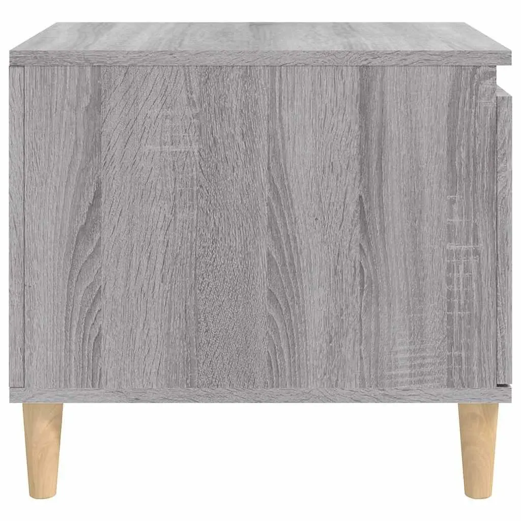 Coffee Table Grey Sonoma Engineered Wood with Storage Compartment Shelf Door