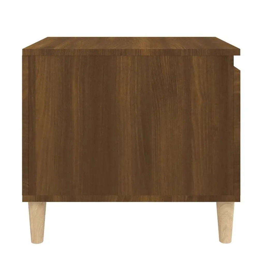 Coffee Table Brown Oak Engineered Wood 100 x 50 x 45 cm Storage Compartment