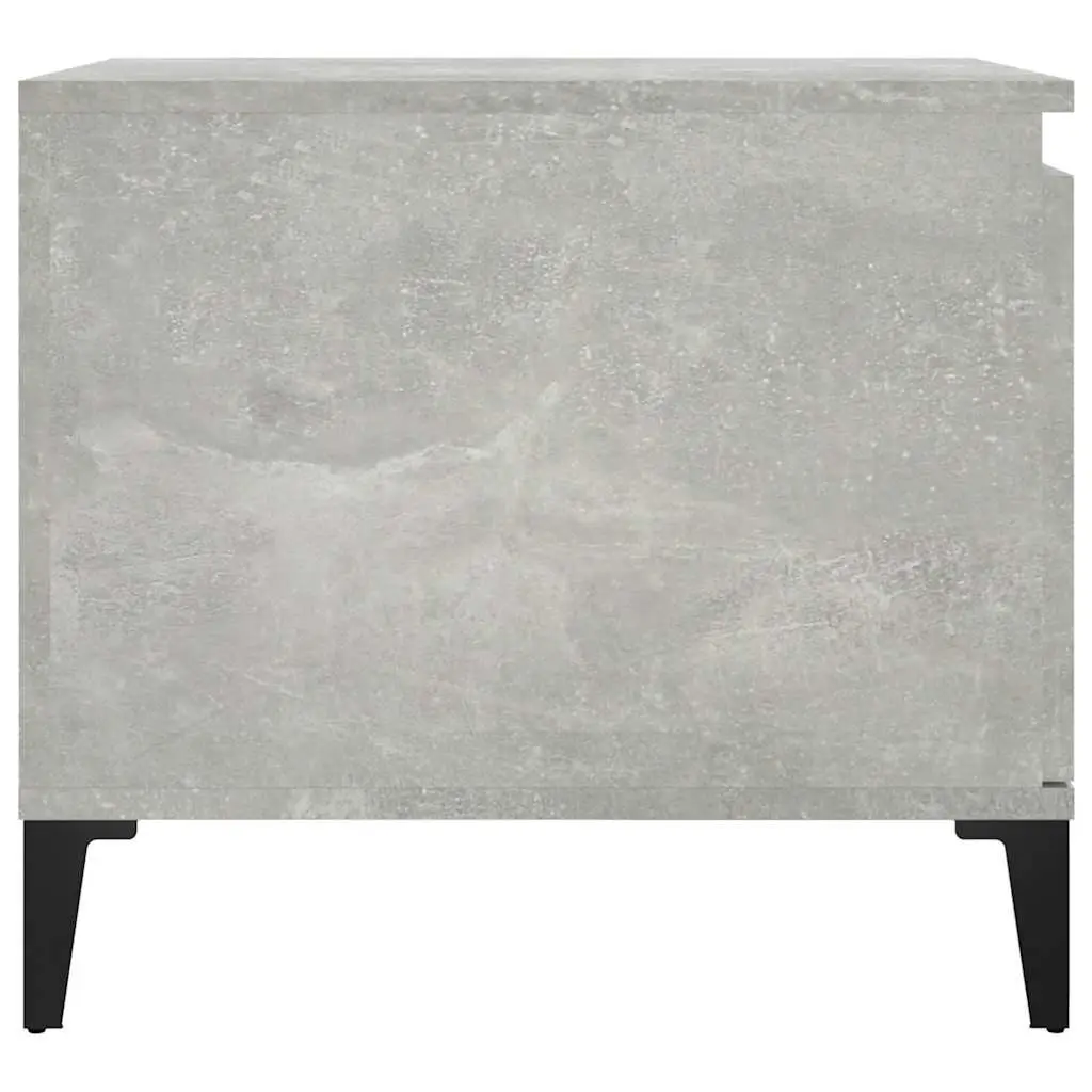 Coffee Table Grey Engineered Wood Storage Compartment Shelf Door 100x50x45cm