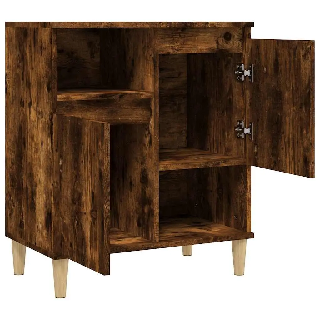 Brown Sideboard Storage Cabinet with 4 Compartments