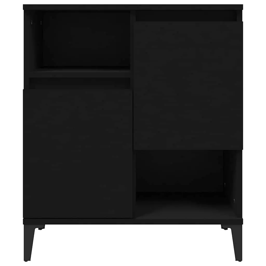 Sideboard Black Engineered Wood 60x35x70 cm Storage Cabinet