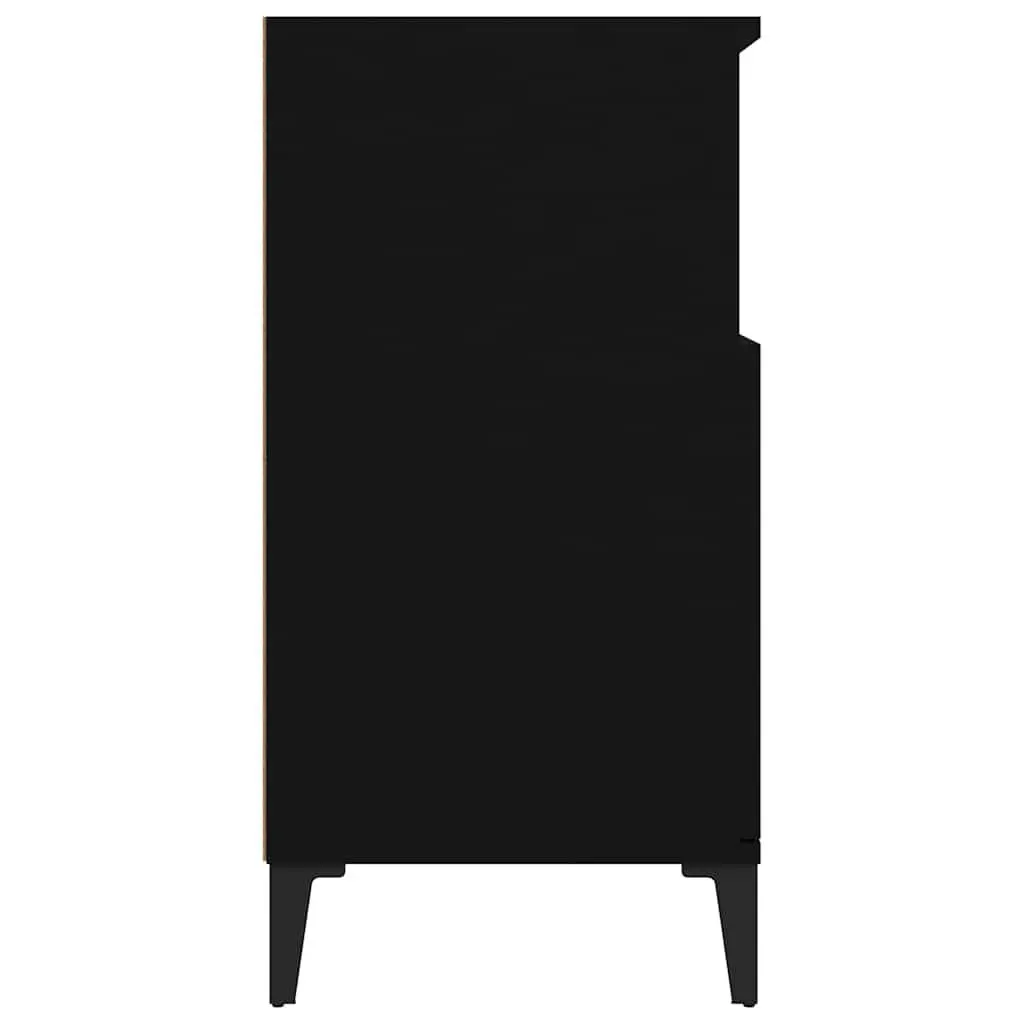 Sideboard Black Engineered Wood 60x35x70 cm Storage Cabinet