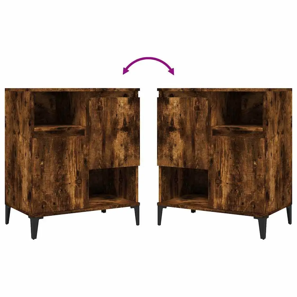 Sideboard Storage Cabinet Brown Engineered Wood 60x35x70cm