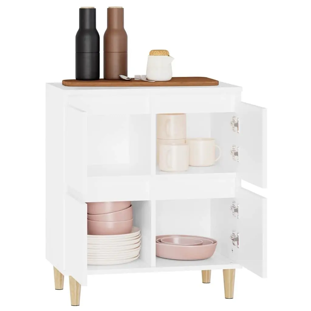 Sideboard White Engineered Wood 60x35x70 cm Storage Cabinet