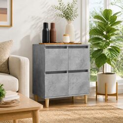 Your Friendly Grey Sideboard Storage Cabinet 60x35x70cm