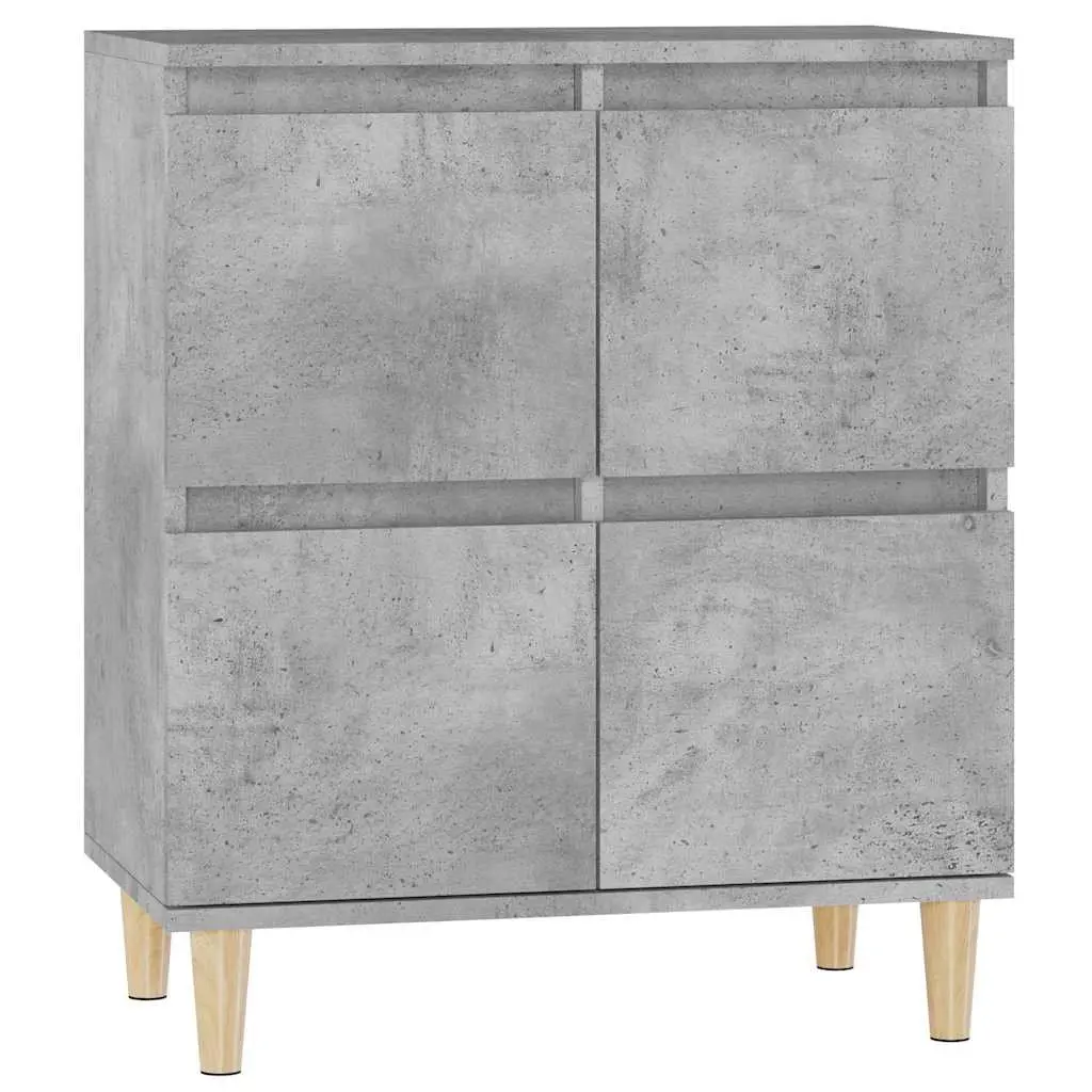 Sideboard Grey Storage Cabinet Engineered Wood Furniture 60x35x70cm