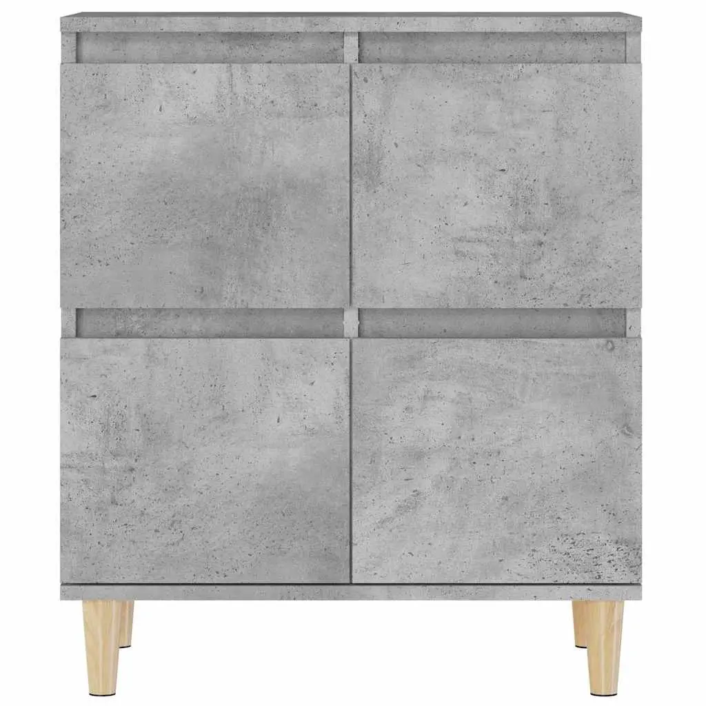 Sideboard Grey Storage Cabinet Engineered Wood Furniture 60x35x70cm