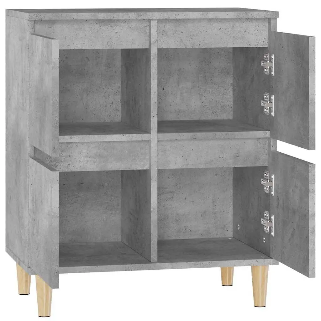 Sideboard Grey Storage Cabinet Engineered Wood Furniture 60x35x70cm