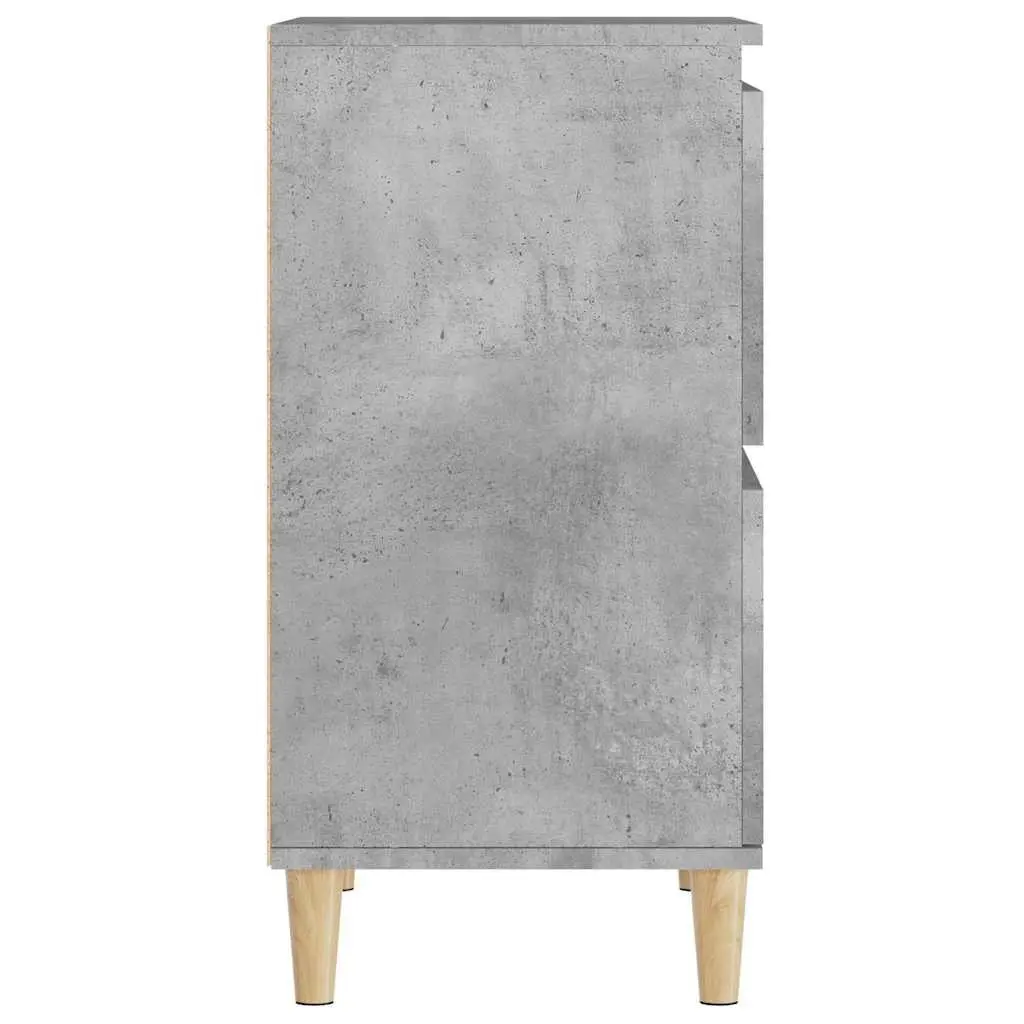 Sideboard Grey Storage Cabinet Engineered Wood Furniture 60x35x70cm