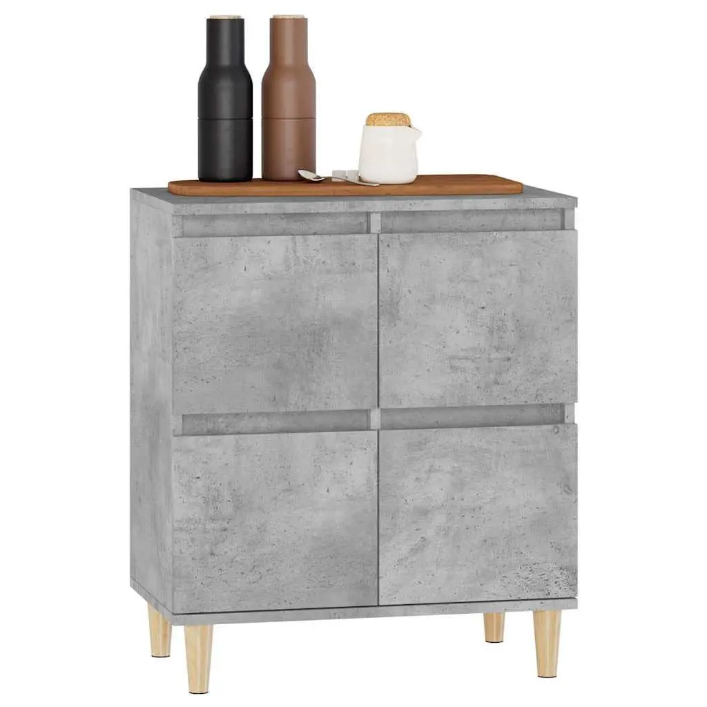 Sideboard Grey Storage Cabinet Engineered Wood Furniture 60x35x70cm