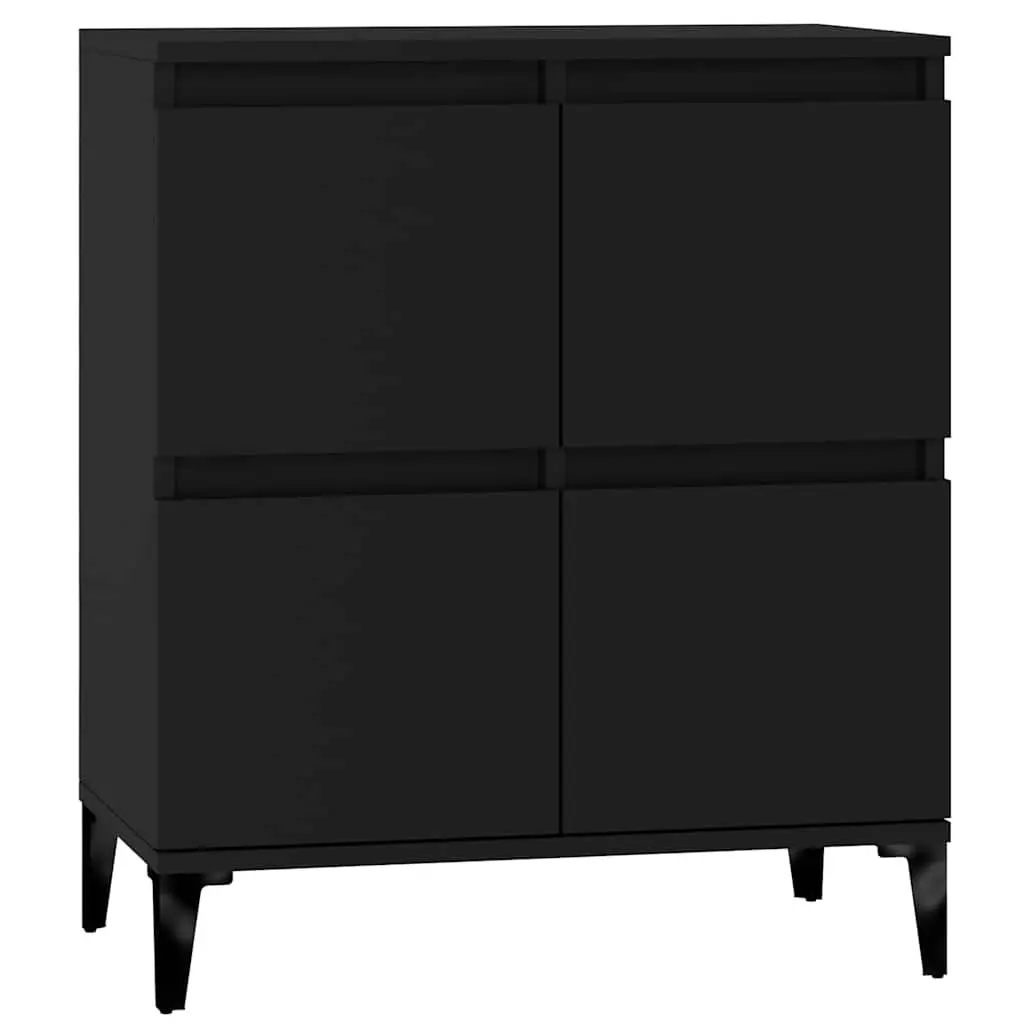 Sideboard Black Engineered Wood 60x35x70 cm Storage Cabinet