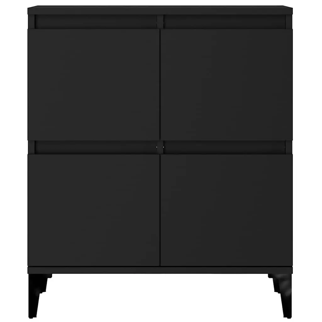 Sideboard Black Engineered Wood 60x35x70 cm Storage Cabinet