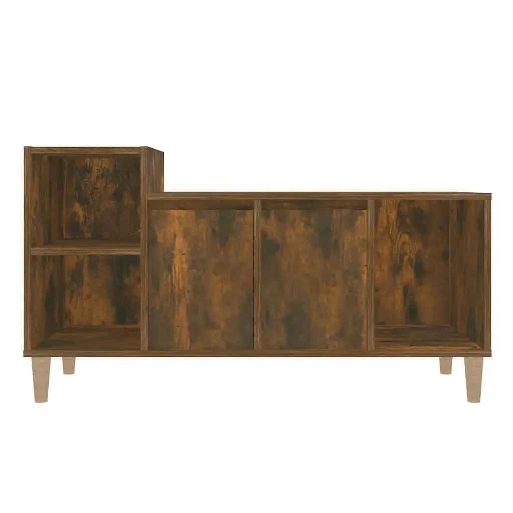 TV Cabinet Smoked Oak Storage Unit Media Console Engineered Wood 100x35x55cm