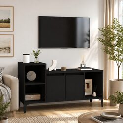 Your Friendly Black TV Cabinet 100x35x55cm for Easy Living