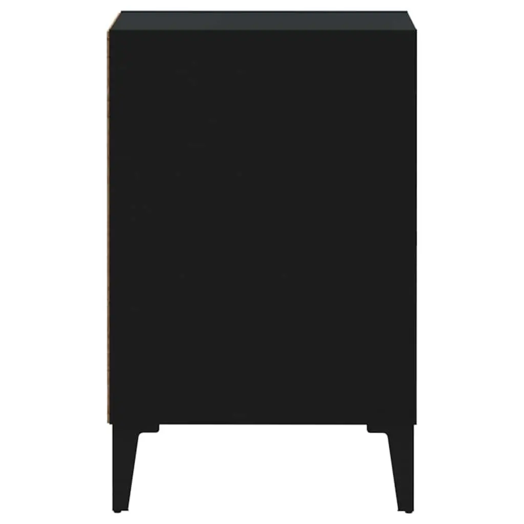TV Cabinet Black Engineered Wood 100x35x55cm Media Storage Unit