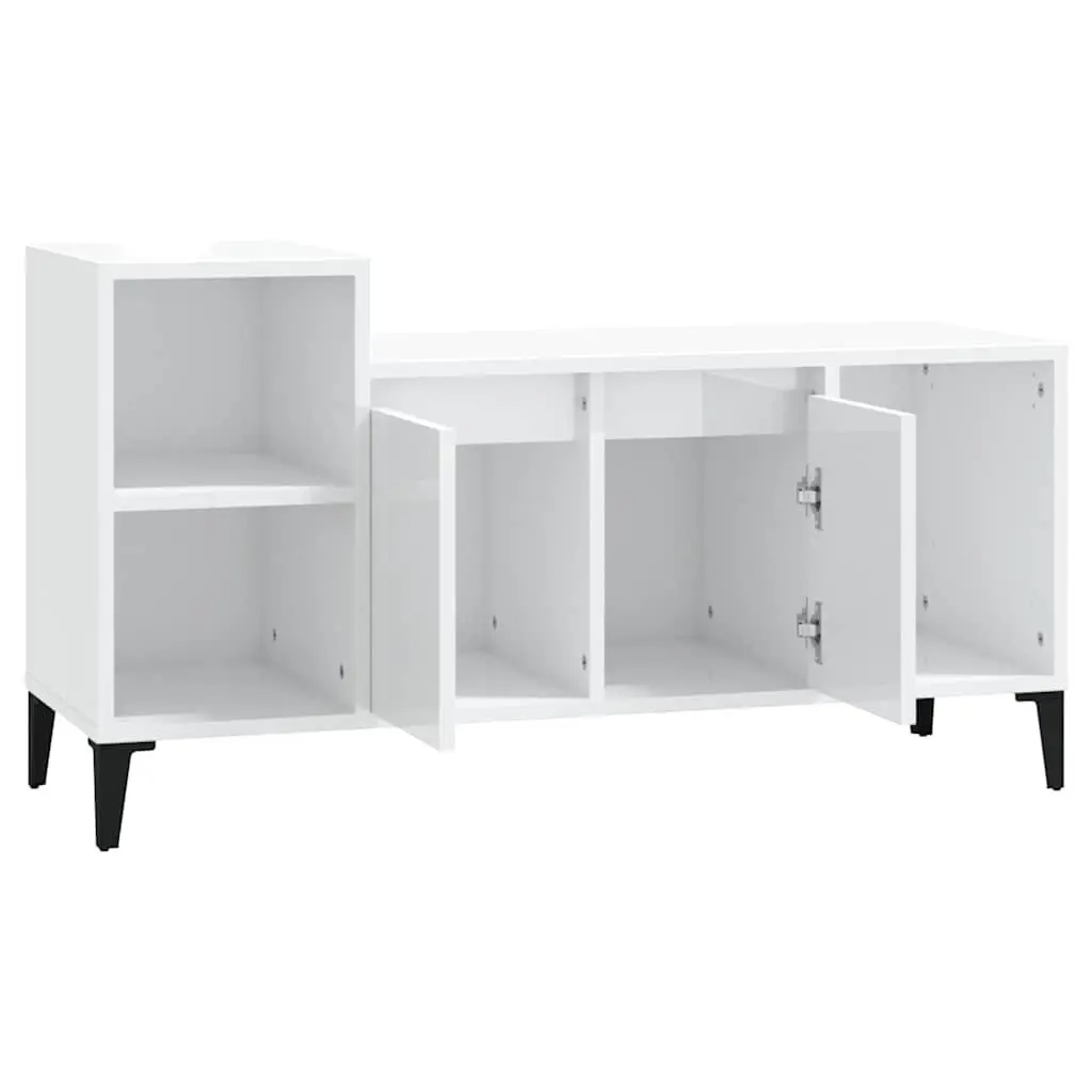 White High Gloss TV Cabinet for Entertainment