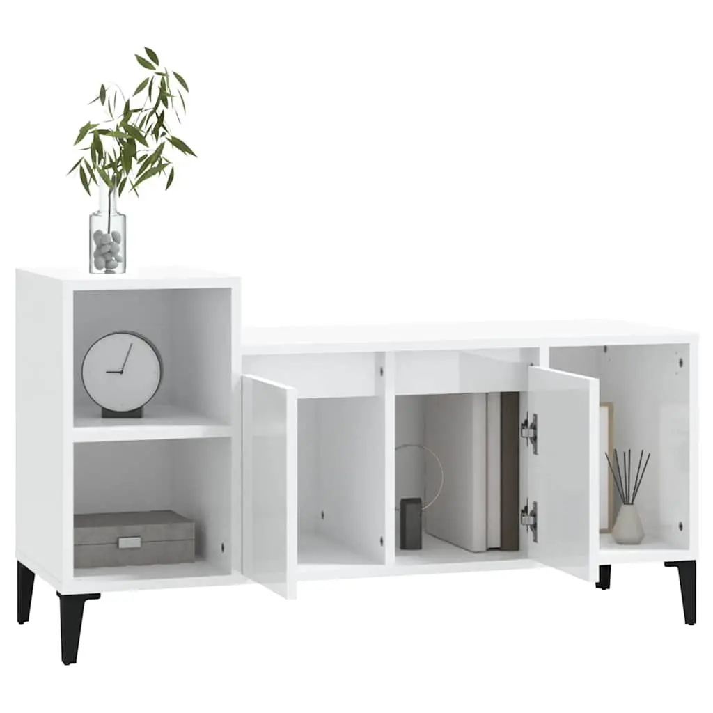 White High Gloss TV Cabinet for Entertainment