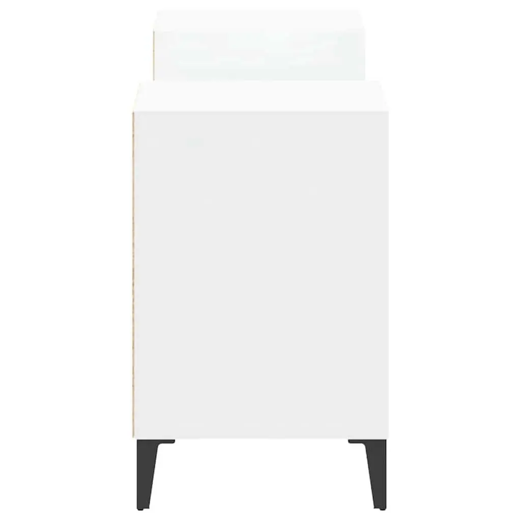 Media Storage Unit White 160x35x55 cm TV Cabinet with 6 Doors and Compartments