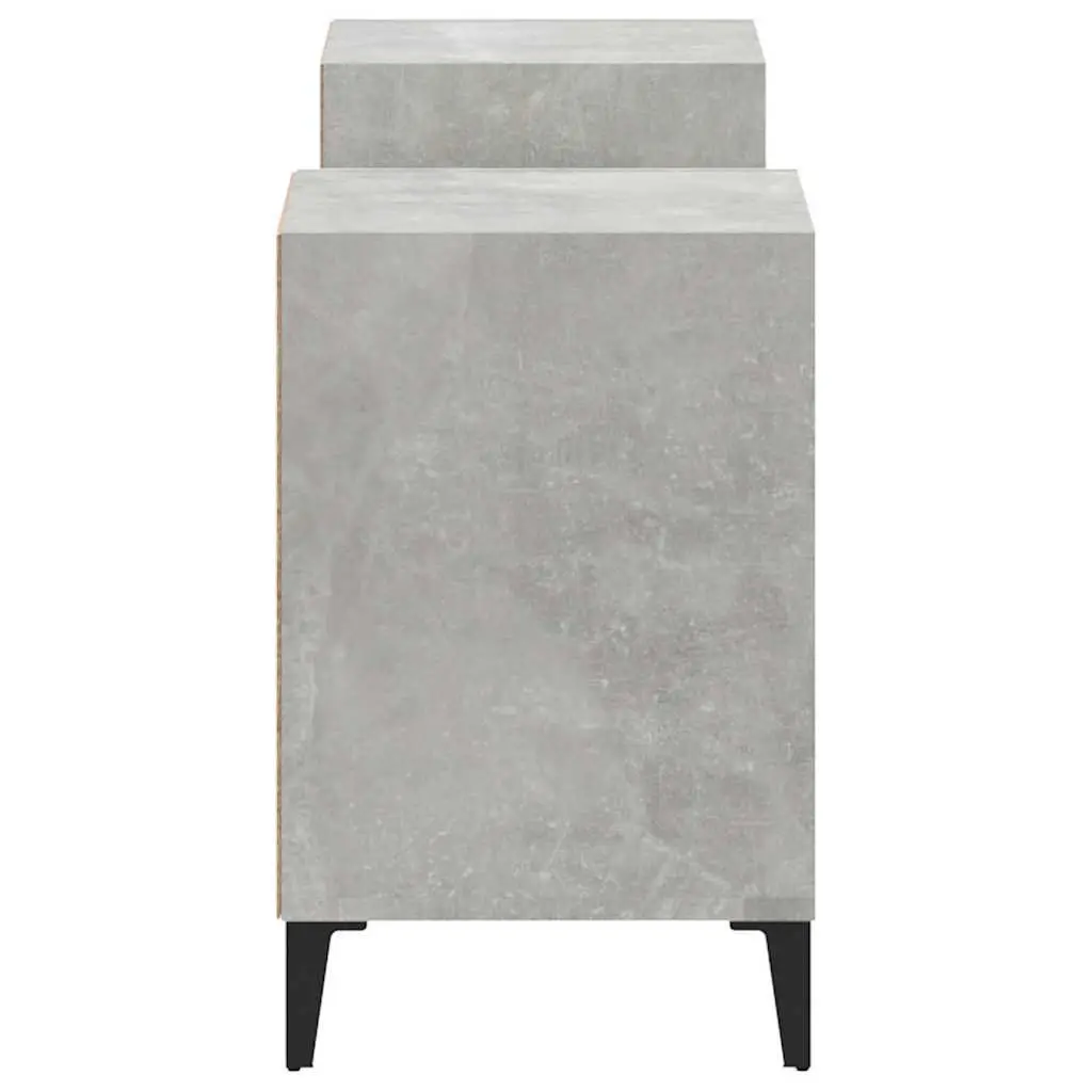 TV Cabinet Grey Engineered Wood 160x35x55 cm Media Unit Storage Compartments