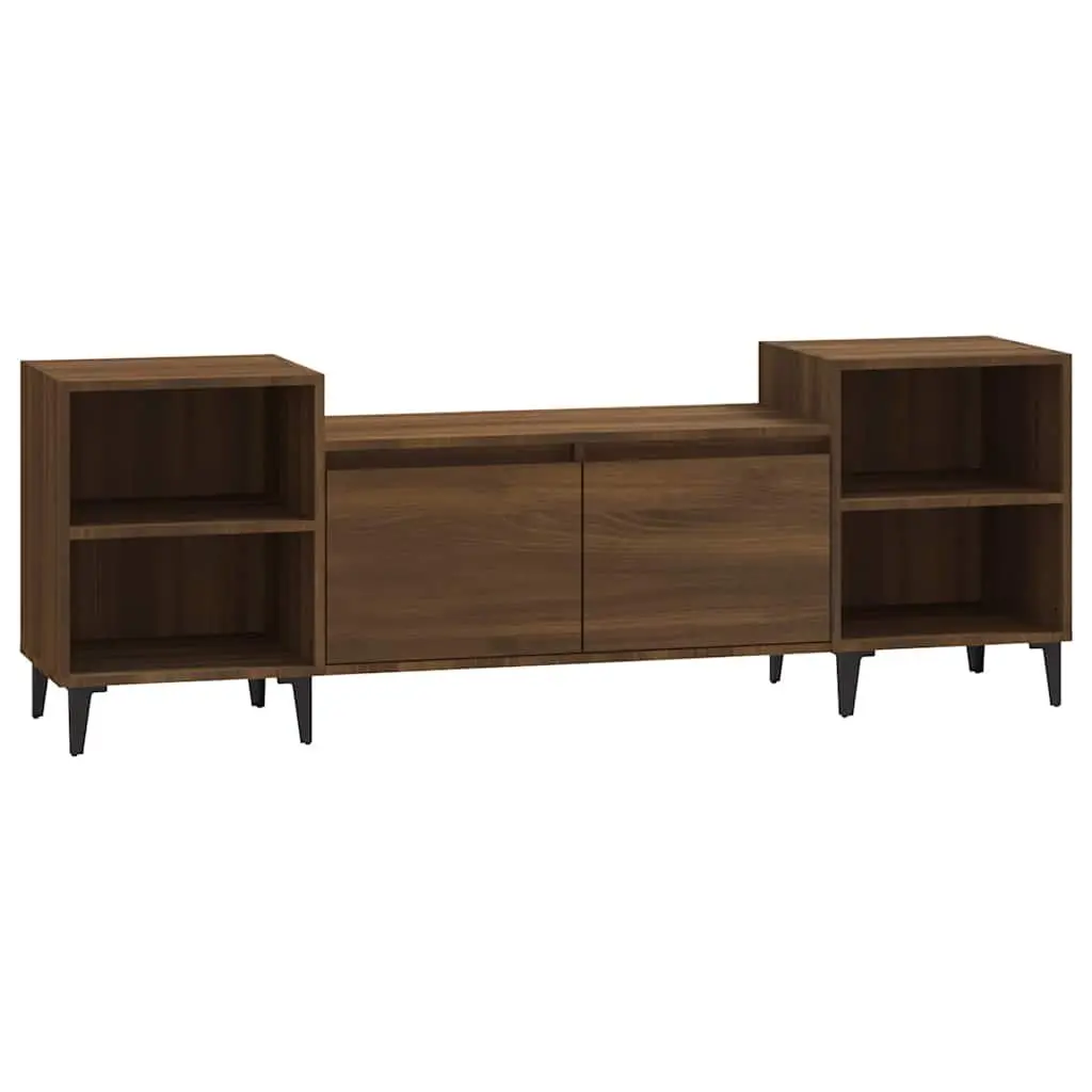 Brown Oak TV Cabinet with Ample Storage Space