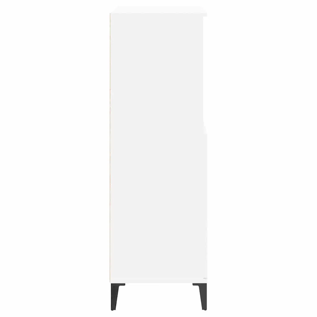 Highboard Storage Cabinet White Engineered Wood 60x36x110 cm
