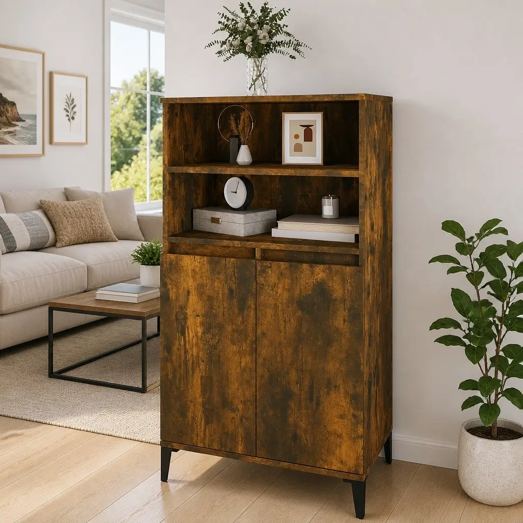 Highboard Sideboard in Brown