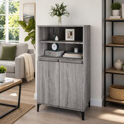 Your New Grey Sonoma Highboard with Organized Storage Options