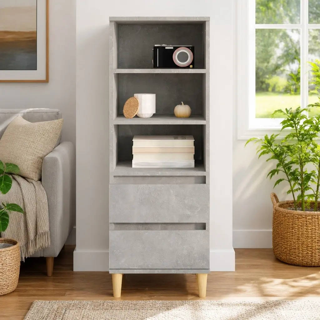 Grey Highboard for Home Organization