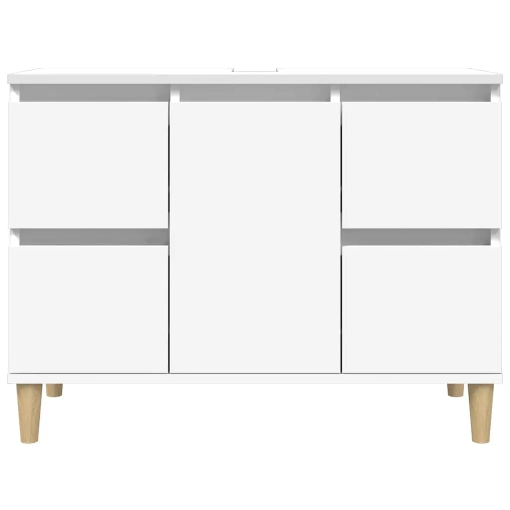 Bathroom Sink Cabinet Engineered Wood White 80x33x60 cm Vanity Unit Storage