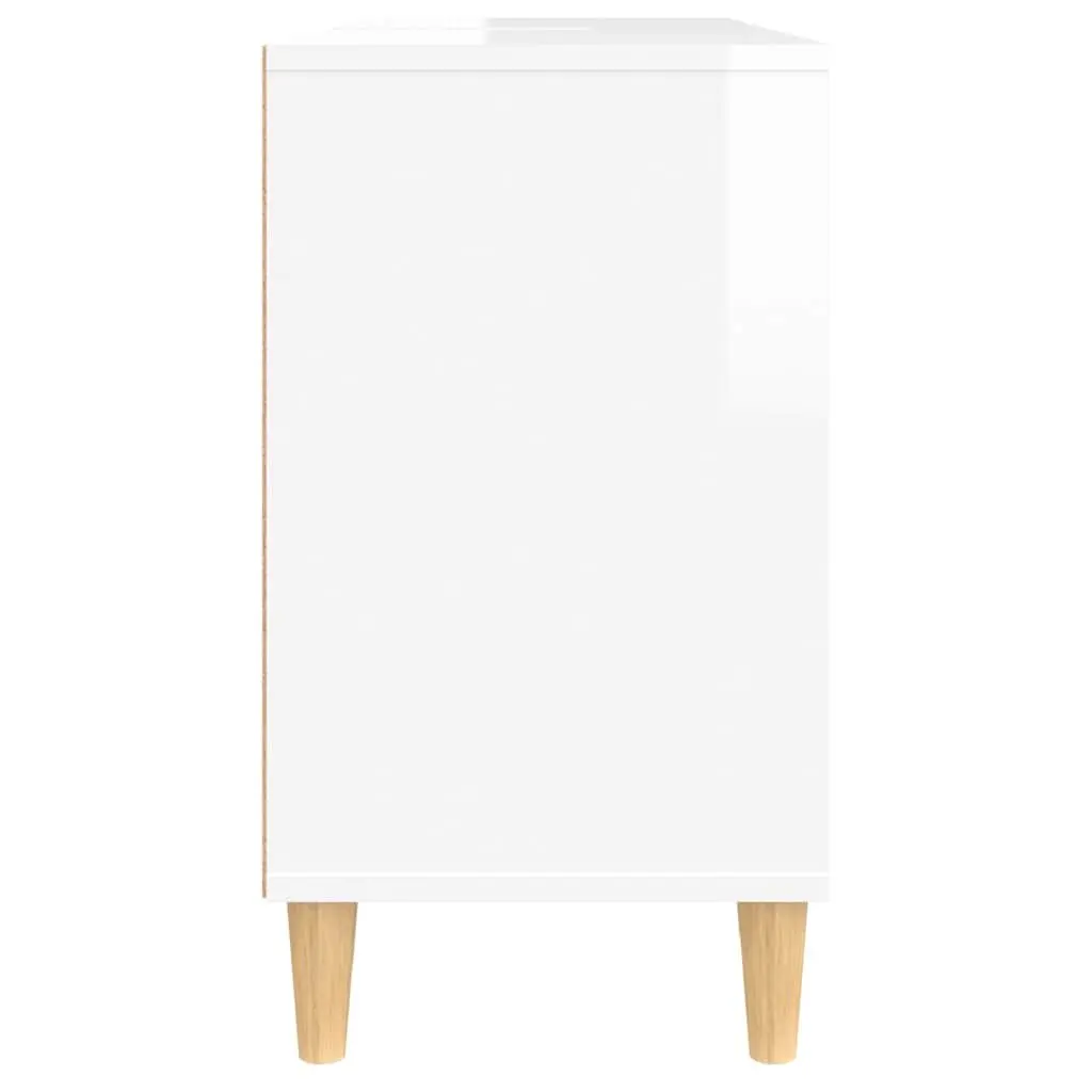 Bathroom Vanity Unit High Gloss White Organized Storage Sink Cabinet 80x33x60cm