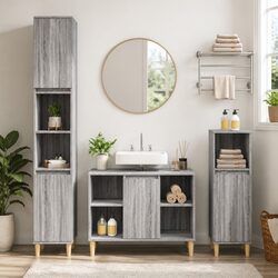 Friendly Grey Bathroom Vanity with Storage Options
