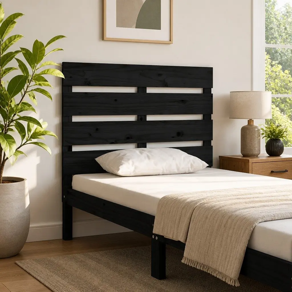 100cm Black Pine Headboard