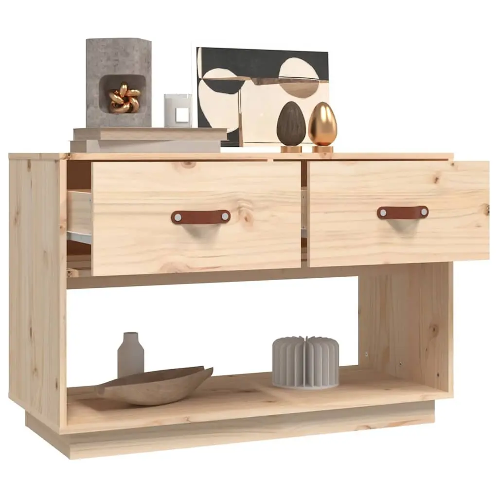 TV Cabinet 90x40x60 cm Brown Solid Wood Pine Storage Unit Media Stand Furniture