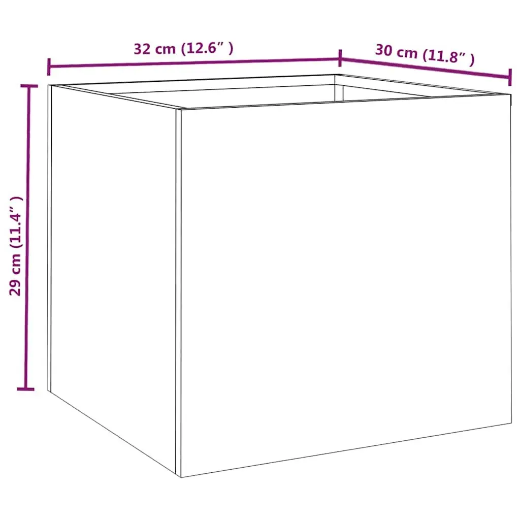 Planters Weathering Steel Outdoor Flower Pots 32 x 30 x 29 cm 2 pcs