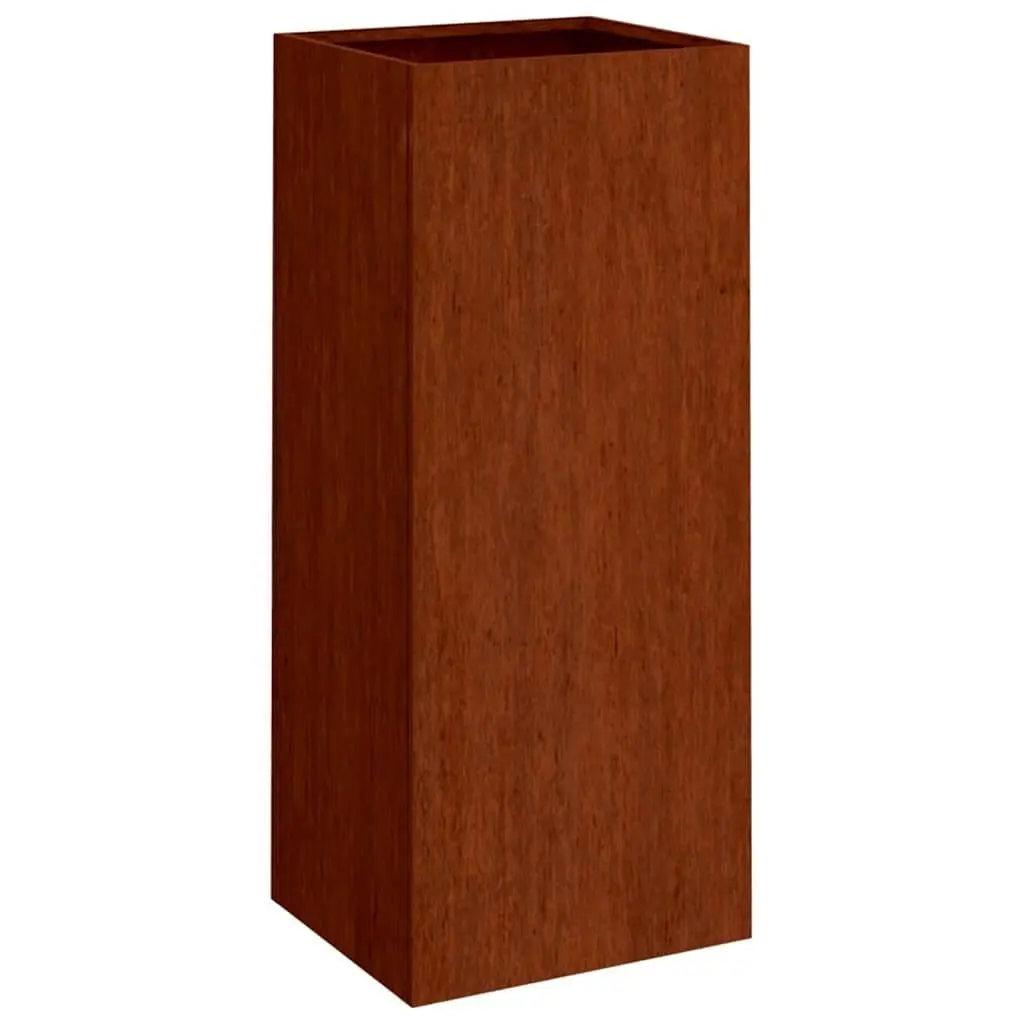 Corten Steel Planter Box Durable Outdoor Garden Raised Bed 32 x 29 x 75 cm
