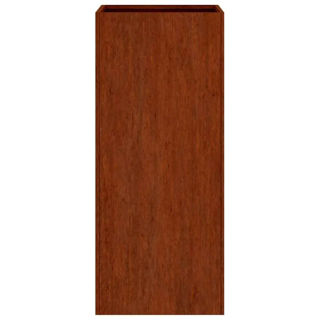 Corten Steel Planter Box Durable Outdoor Garden Raised Bed 32 x 29 x 75 cm