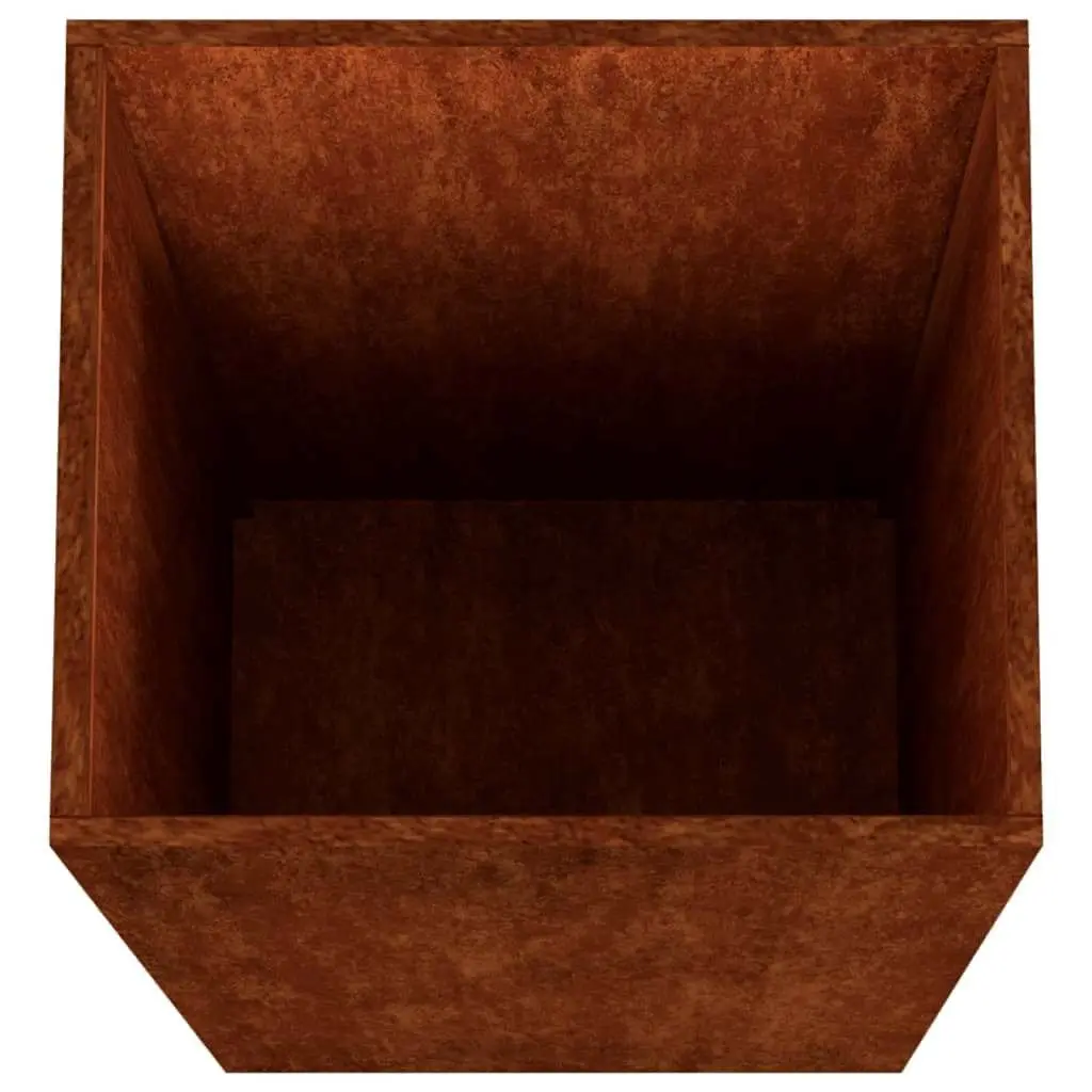 Corten Steel Planter Box Durable Outdoor Garden Raised Bed 32 x 29 x 75 cm
