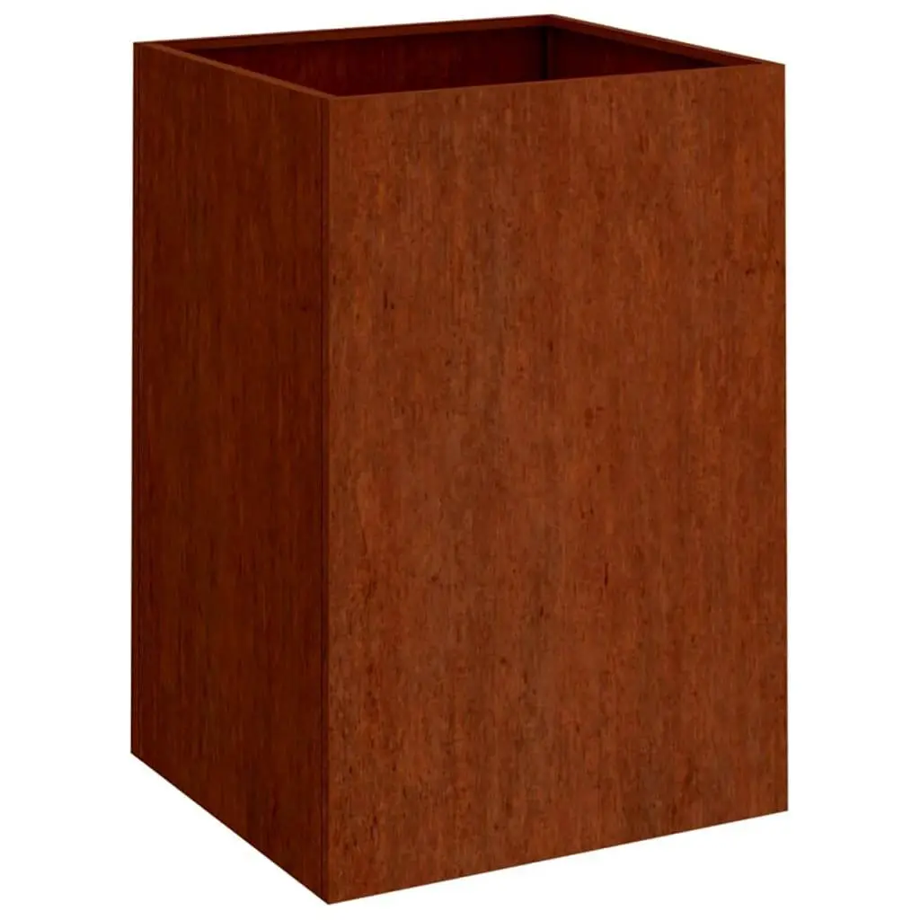 Corten Steel Planter Durable Weathering Steel 52x48x75cm