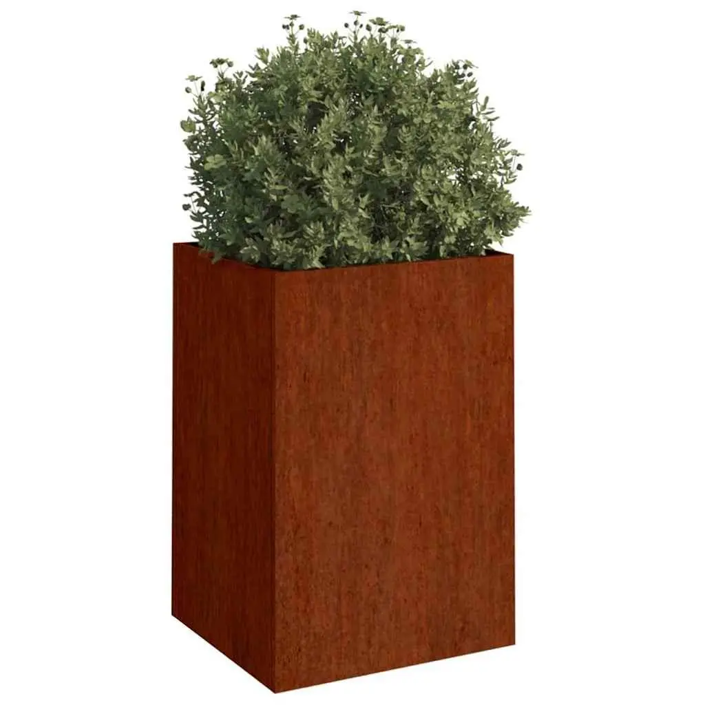 Corten Steel Planter Durable Weathering Steel 52x48x75cm