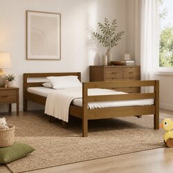 Friendly Honey Brown Bed Frame for Your Bedroom