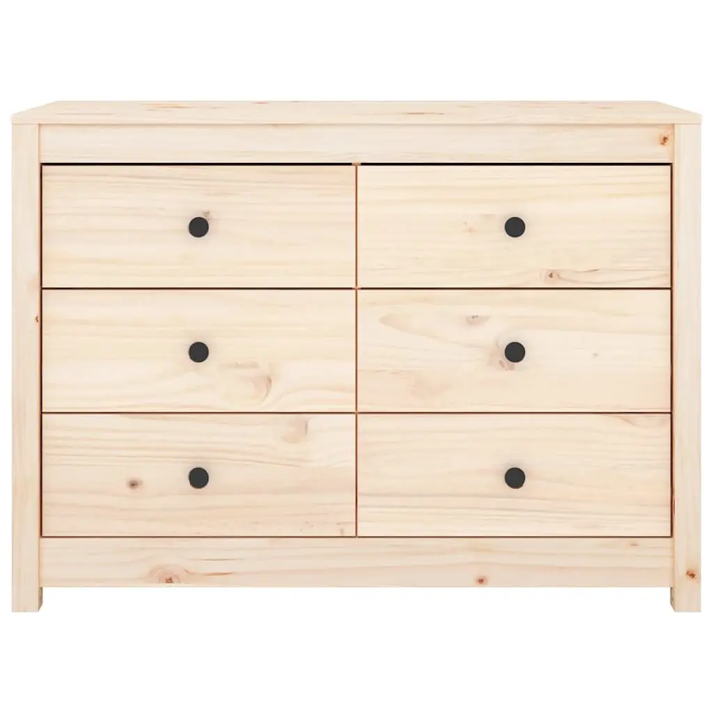 Solid Wood Pine Side Cabinet Brown 100x40x72cm