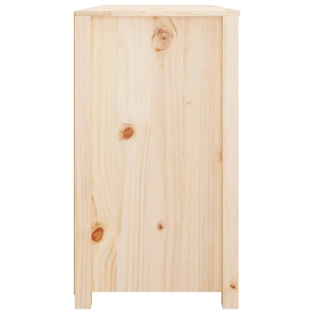 Solid Wood Pine Side Cabinet Brown 100x40x72cm