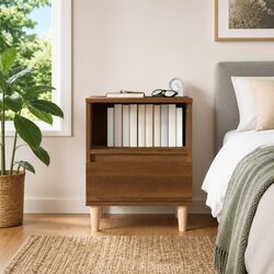Your New Favorite Bedside Cabinet in Brown Oak