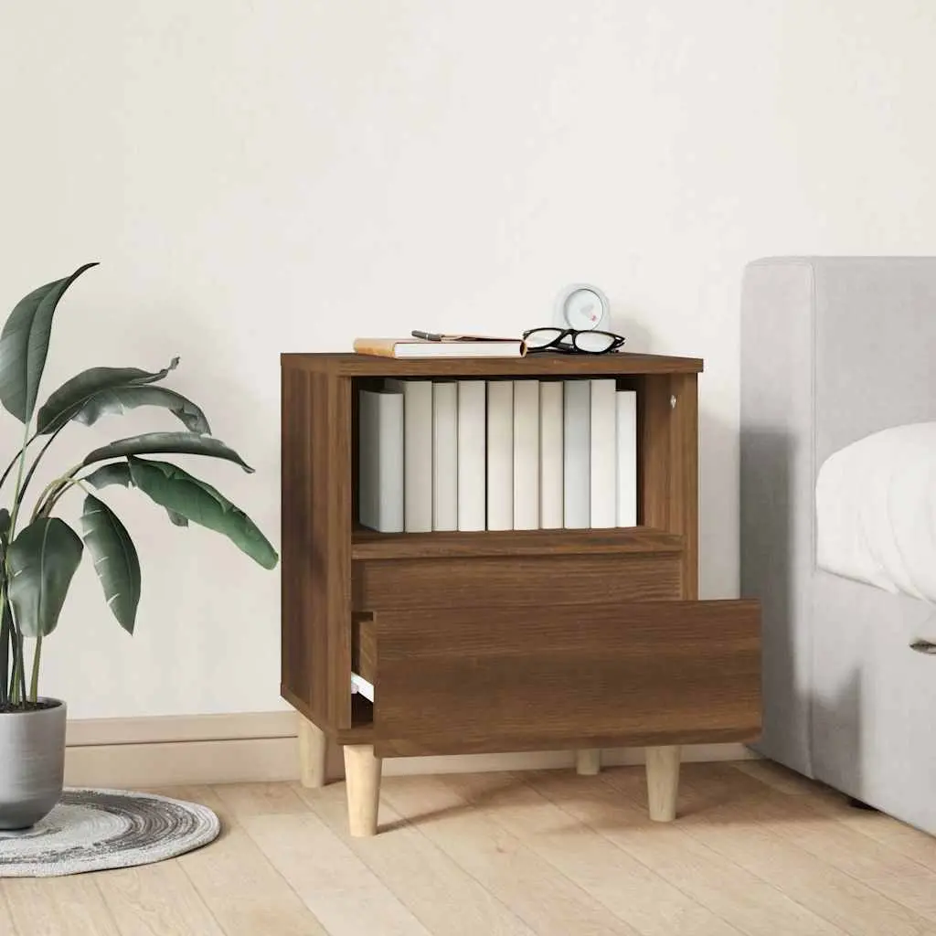 Bedside Cabinet in Brown Oak