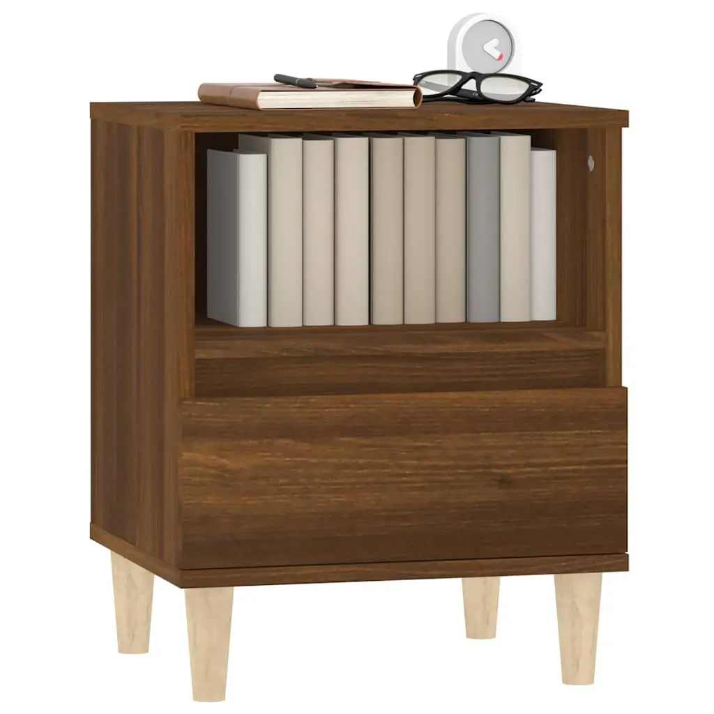 Bedside Cabinet in Brown Oak