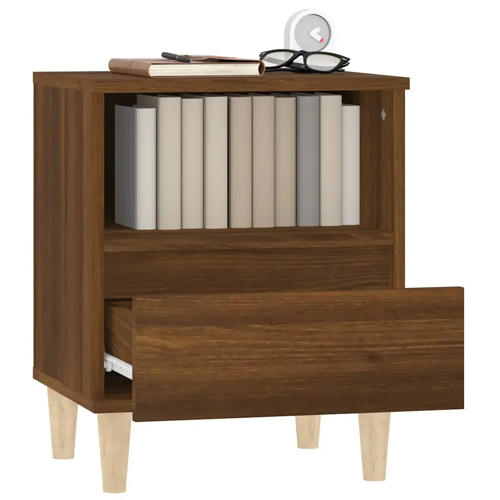 Bedside Cabinet in Brown Oak