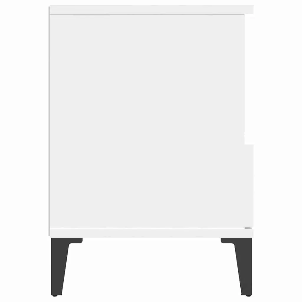 Bedside Cabinet White 40x35x50cm Storage Drawer Compartment Side Table