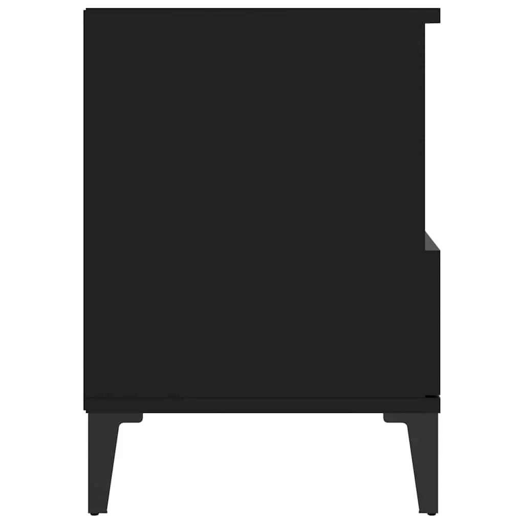 Black Nightstand with Drawer