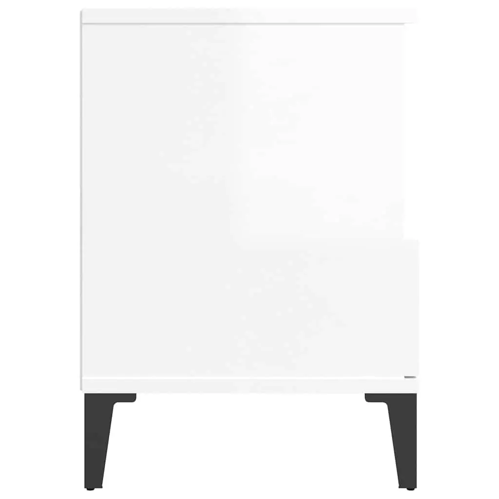 Bedside Cabinet 2 pcs White Storage Organiser Drawer Compartment Side Table